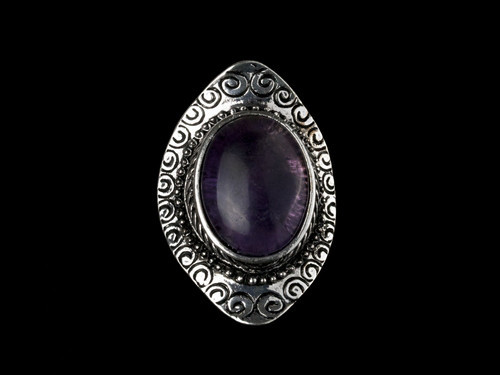 Жіночий перстень з каменем аметист Київ - фото 1