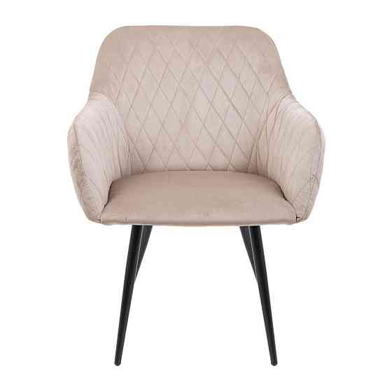 Стілець крісло м'який LibertyDesign U Riviera 21 чорні ніжки Кремовий Київ