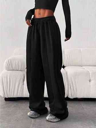 Жіночі спортивні штани оверсайз двонитка Чорний Одеса