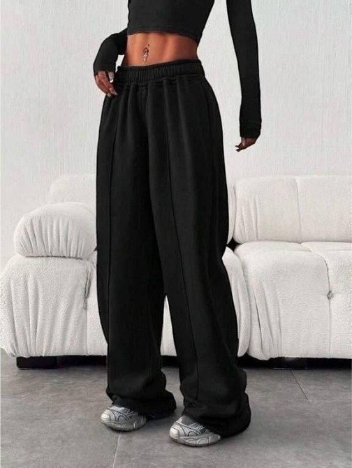 Жіночі спортивні штани оверсайз двонитка Чорний Одеса - фото 6