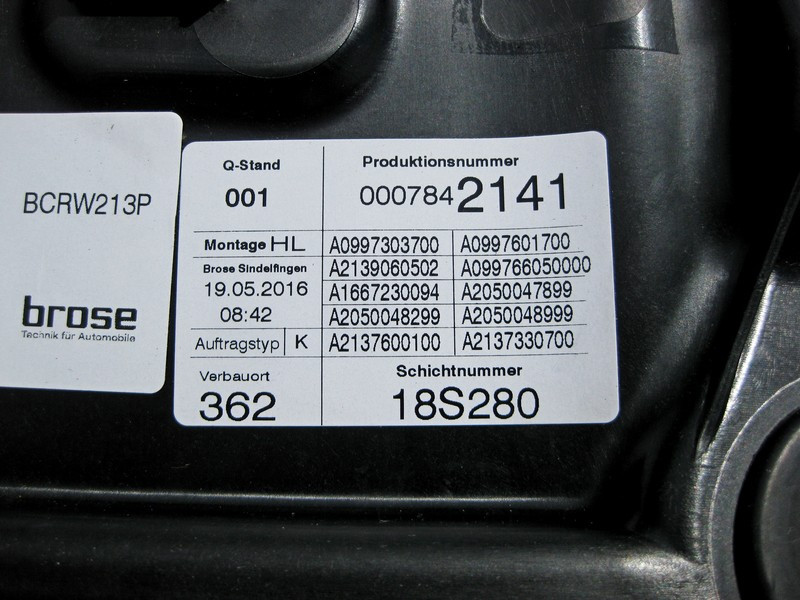 Mercedes-Benz  A2137306705 Склопідйомник задніх лівих дверей E-Class W213 Одесса - изображение 3