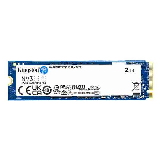 Накопичувач SSD M.2 Kingston NV3 2000GB NVMe 2280 PCIe 4.0 x4 3D NAND Київ