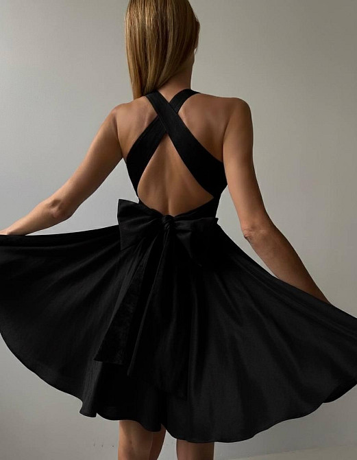 Женское элегантное праздничное бархатное платье Черный, 46/48 Одесса - изображение 5