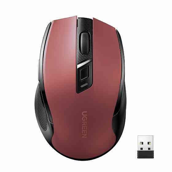 Маніпулятор миша бездротова UGREEN MU006 Ergonomic Wireless Mouse Red Одеса