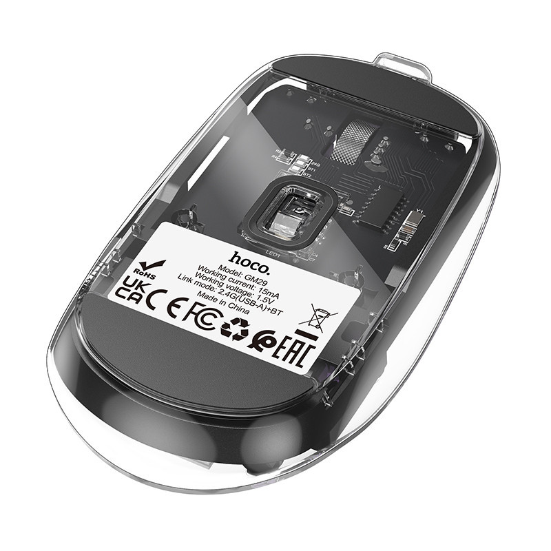 Миша HOCO GM29 Mysterious dual-mode silent wireless mouse Dark Night Black Одеса - фото 3
