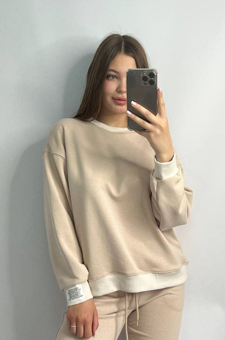 Світшот жіночий трикотажний Пудровий XS-S Харків - фото 2