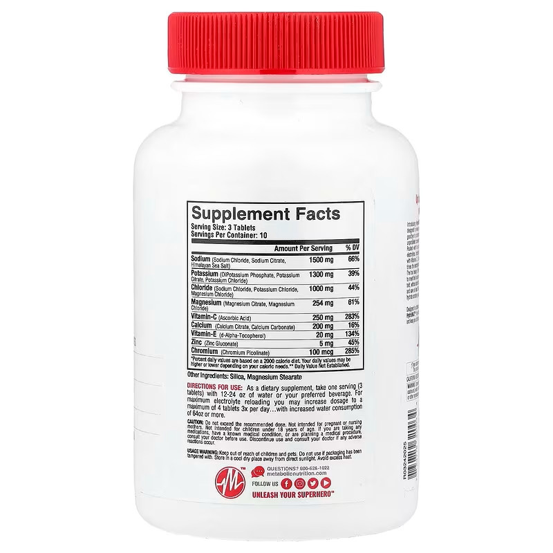 Електролітний комплекс Metabolic Nutrition HydraMAX™, Max Potency, 30 Tablets Луцьк - фото 2