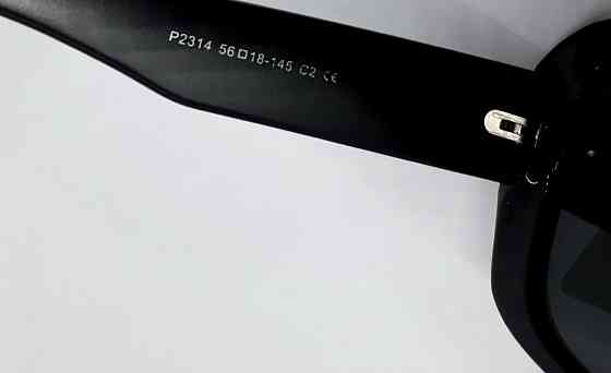 Женские брендовые очки черные с серым логотипом поляризированые. Киев