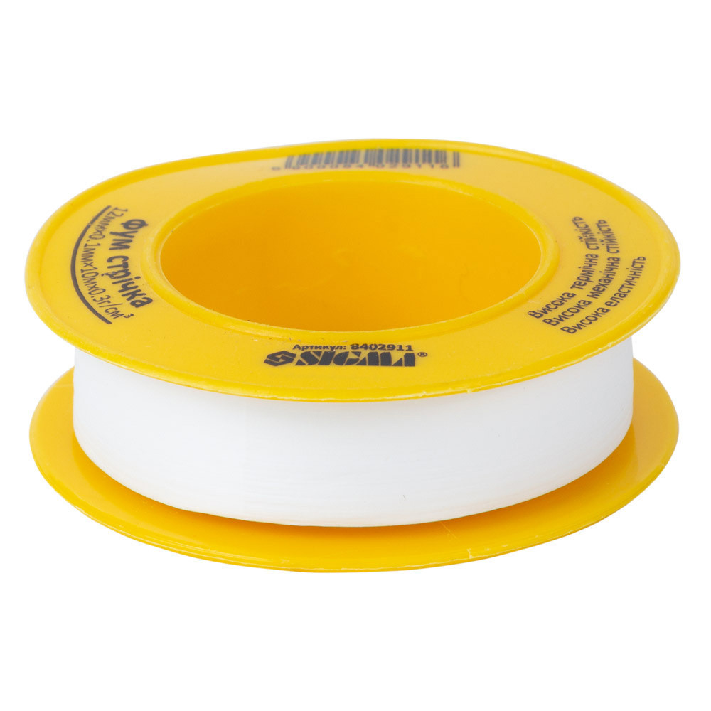 Фторопластова (ФУМ) стрічка 0.1мм×12мм×10м SIGMA (8402911) Рівне - фото 1