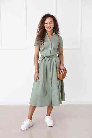 Довга котонова сукня на гудзиках "Lesley" оптом | Норма Київ