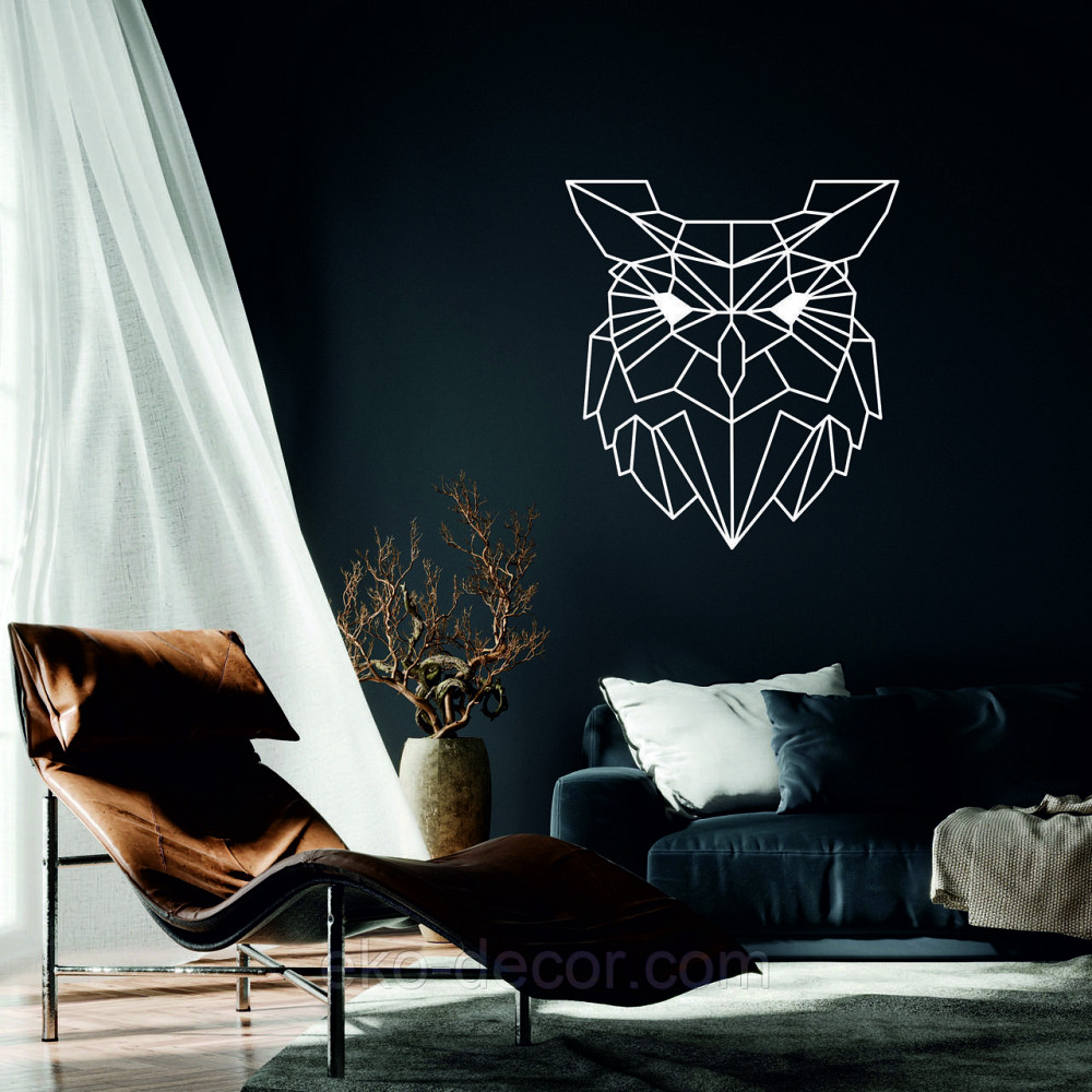 Настенный декор Панно «Сова» Декор на стену 50*45 см, Белый Киев - изображение 1