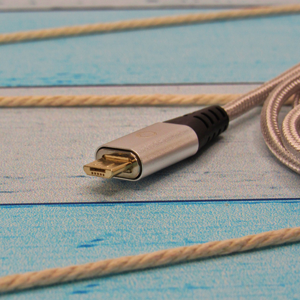 Магнітний кабель Pzoz 1 м MicroUsb Gray Київ - фото 1