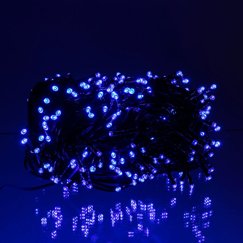 Вулична новорічна гирлянда 30 м, 300 LED, синя Київ - фото 2