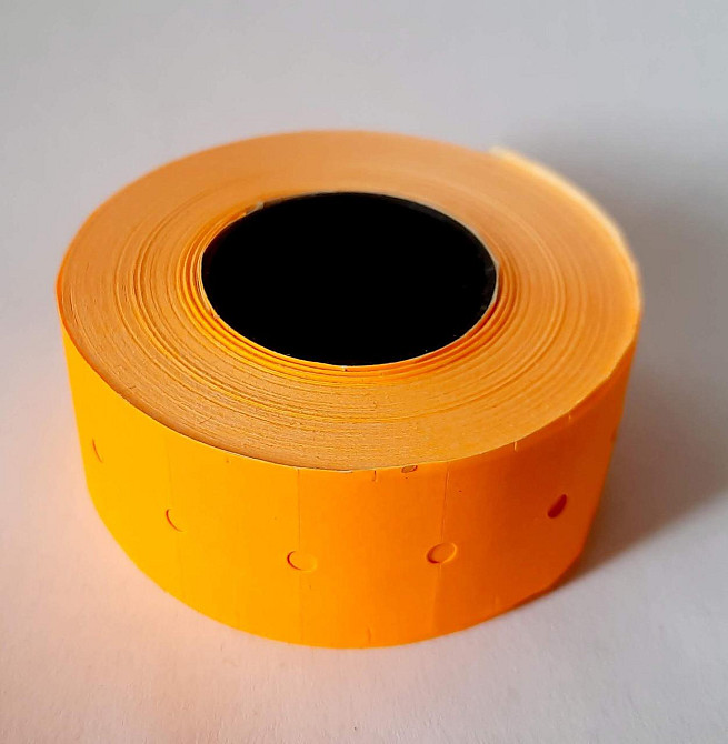 Этикетка (Ценники) под пистолет 21х12 мм оранжевая, 1000 шт Павлоград - изображение 1