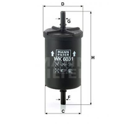 Фільтр паливний Mann WK6031 Вінниця - фото 1