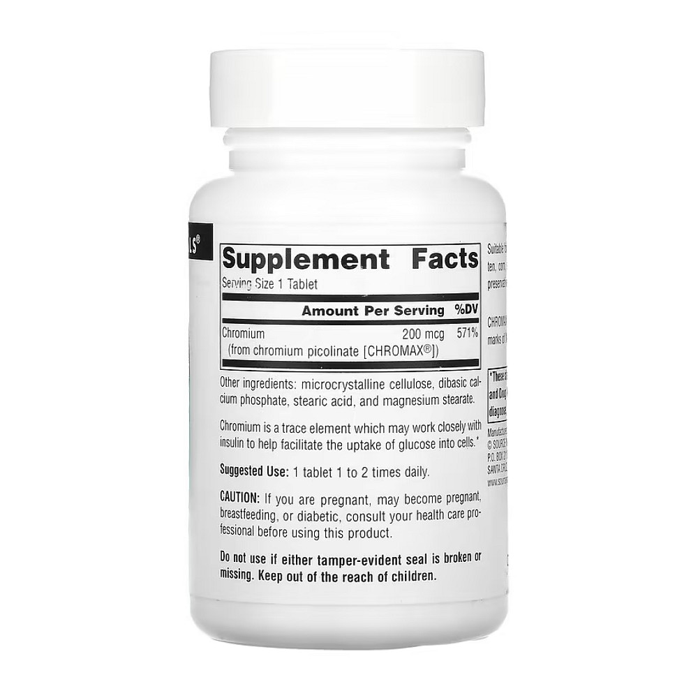 Хром піколінат Source Naturals Chromium Picolinate 200 мкг 240 таблеток Луцьк - фото 2