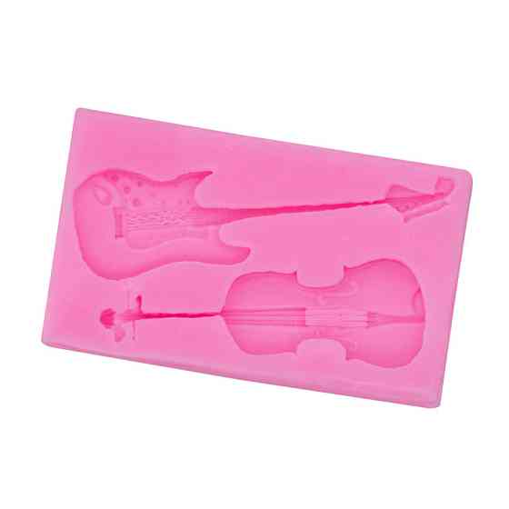 Молд силиконовый Скрипка и гитара 80 на 47 мм розовый Киев