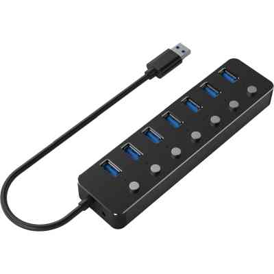 Концентратор Gembird USB 3.0 7 ports (UHB-U3P7P-01) Винница