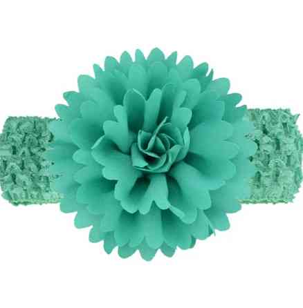 Повязка для девочки на голову с цветком 30-50 см бирюзовый Киев