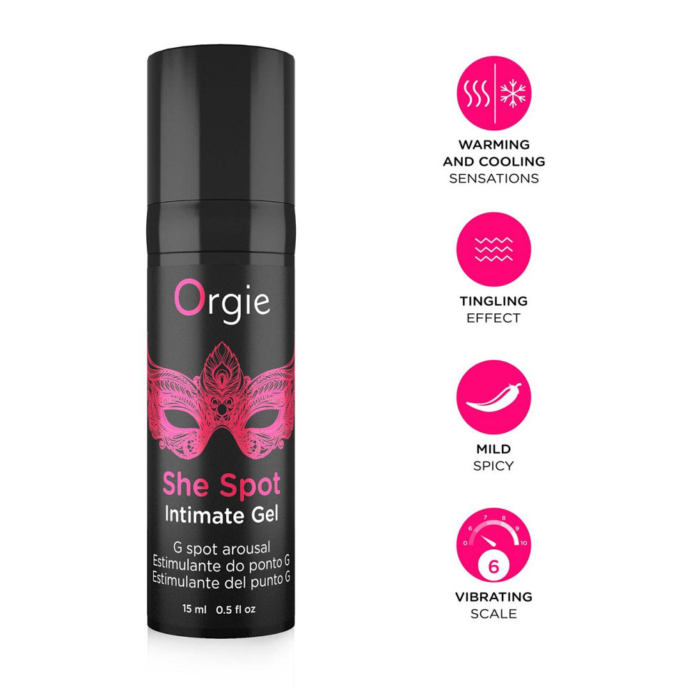 Гель для стимуляції точки G Orgie She Spot Intimate Gel, 15 мл, тепло-холод, ефект вібрації Sex Aura Київ - фото 3