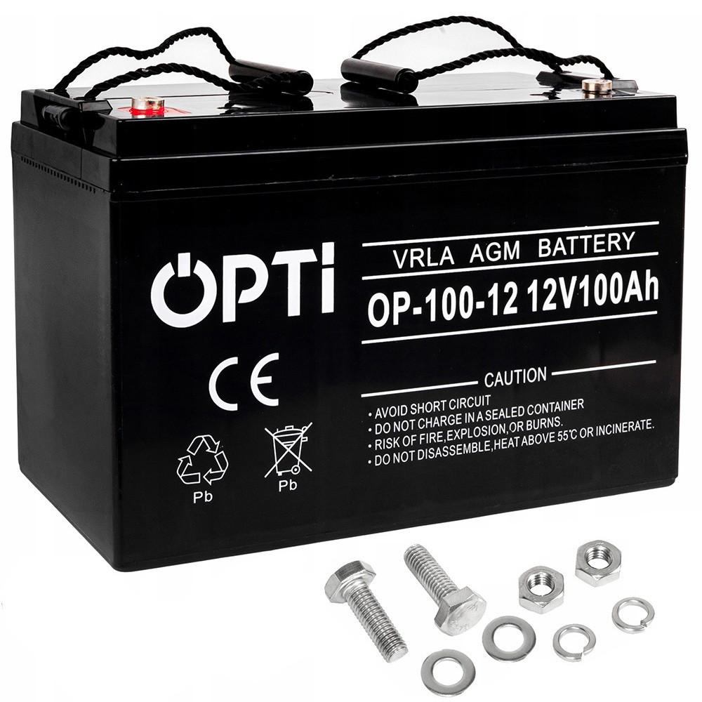 Акумулятор Volt Polska OPTI AGM 12V 100Ah (6AKUV100AG) акб для дому, ДБЖ Київ - фото 1