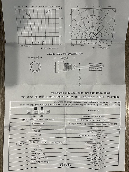 Підводне Освітлення Для Катеру човна яхт Lt.1X10W Cool V Київ - фото 7