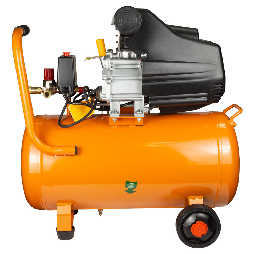 Grad Компрессор одноцилиндровый 1.5кВт 198л/мин 8бар 50л (2 крана) GRAD (7043565) Коломия - фото 7