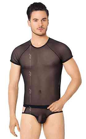 Мужской комплект белья - Shirt and Shorts 4607, black - M/L Sex Aura Киев