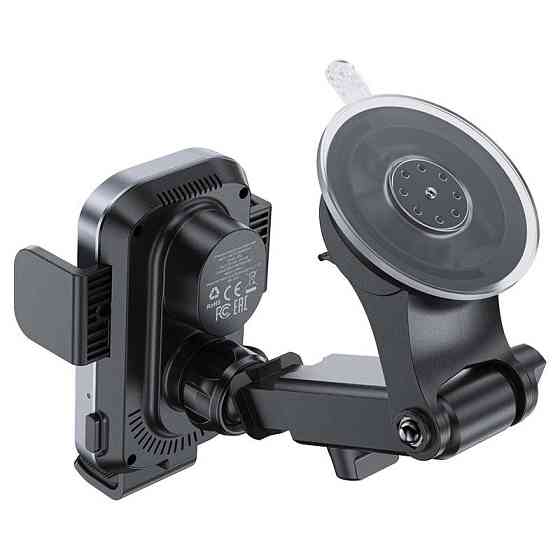 Автомобильный держатель для телефона с БЗП ACEFAST D53 wireless charging car holder with electric clamp for dashboard Black Одесса