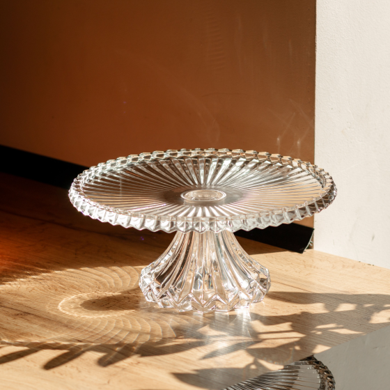 Тортівниця на ніжці 25 см скляна HP-19-138 Київ