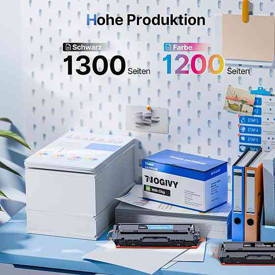 Комплект сумісних тонер-картриджів HP 219A W2190A W2191A W2192A W2193A без чіпа для HP Color LaserJet Pro 3202/3302 Дніпро