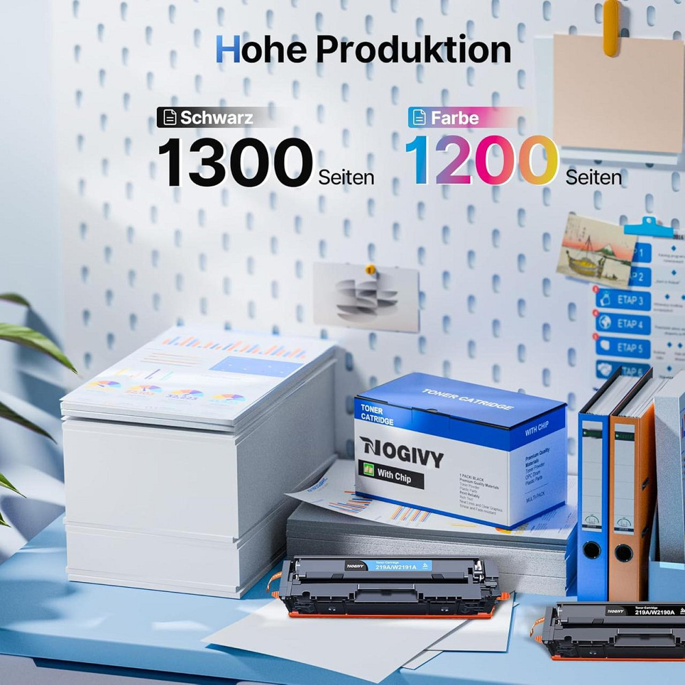 Комплект сумісних тонер-картриджів HP 219A W2190A W2191A W2192A W2193A без чіпа для HP Color LaserJet Pro 3202/3302 Дніпро - фото 5