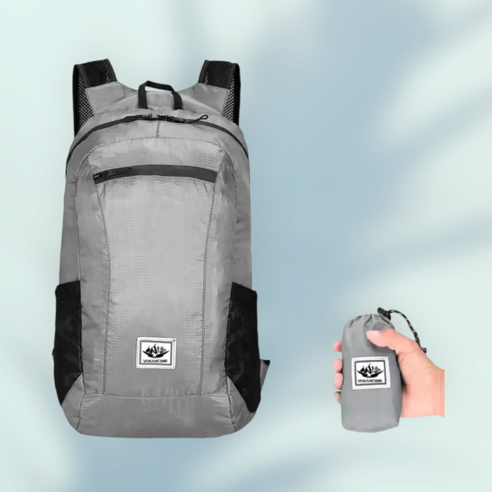 Туристический портативный складной легкий рюкзак 18 л 4 кармана водонепроницаемый 41 на 24 см серый Киев - изображение 1