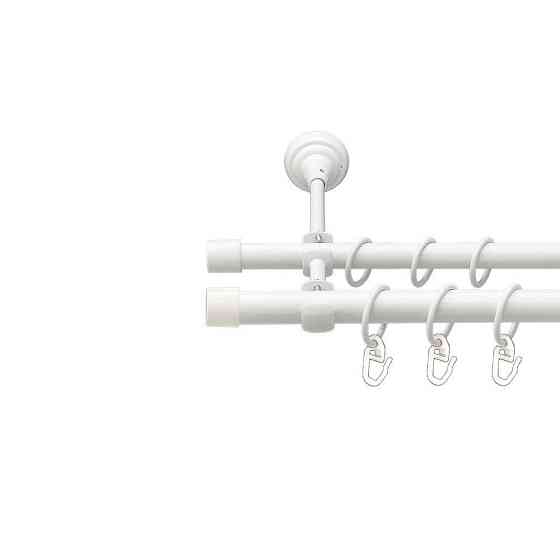 Карниз Orvit Заглушка металевий дворядний відкритий гладка труба кільце металеве Арктіс 19\16 мм 300 см Львов