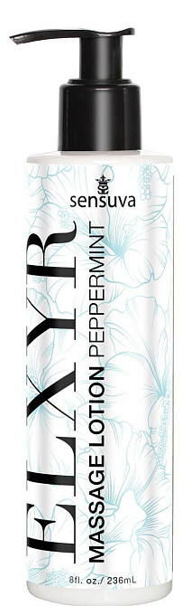 Лосьйон для масажу ніг та ступень Sensuva ELXYR Massage Lotion Peppermint (236 мл) Sex Aura Київ - фото 1