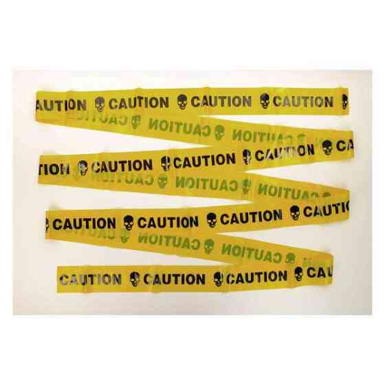 Стрічка Caution (Обережно! Бійся!) на Хеллоуен і для приколів Київ
