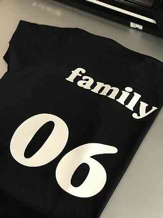 Парні футболки для хлопця та дівчини з написом Family (цифри на вибір) Чернівці