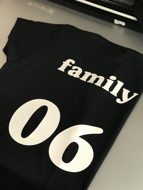 Парные футболки для парня и девушки с надписью Family (цифры на выбор ) Черновцы - изображение 3