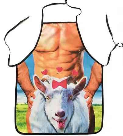 Фартук с приколом для мужчин Коза 73 на 57 см разноцветный Киев