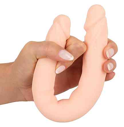 Двосторонній фалоімітатор - Double Dong Flesh Sex Aura Київ