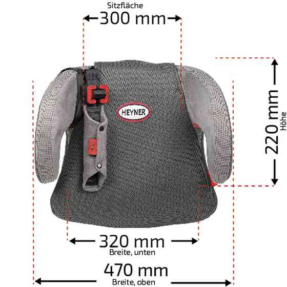 Автокрісло бустер "SafeUp AERO L", Heyner, 15-36kg, 4-12років, сірий, 793200 Київ