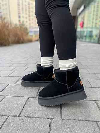 Без бренда Угги жіночі BESSKP чорні натуральна замша висота 11 см размер 36-41 ( -1) Коломия