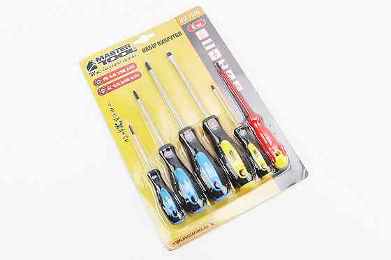Викрутки набір 6шт PH0х75мм PH1х100мм PH2х125мм SL3х75мм SL6х125мм SL4х100мм 1000V 40-1146 Київ