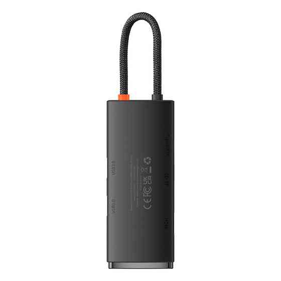 USB-хаб Baseus Lite Series 6-Port Type-C HUB Docking Station (Type-C to HDMI+USB3.0*2+PD+SD/TF) Black Одесса