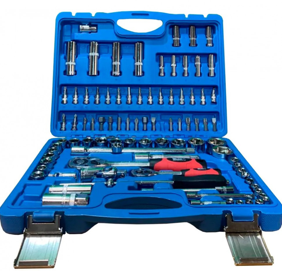 Набір інструментів OX-249M 1/2" та 1/4" 94 предмети для авто та ремонту з пластиковим кейсом Одеса - фото 4