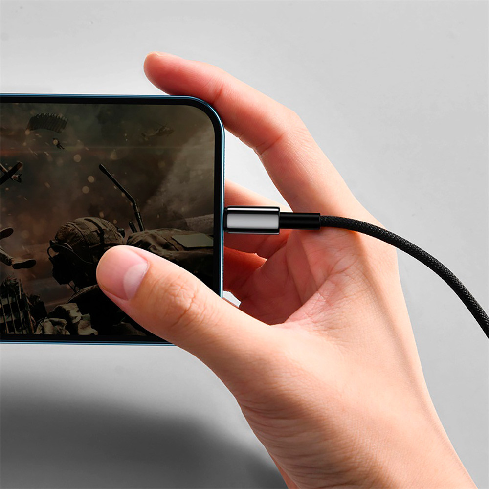 Кабель Baseus Tungsten Gold Fast Charging Data Cable USB to iP 2.4A 1m Black Одеса - фото 10