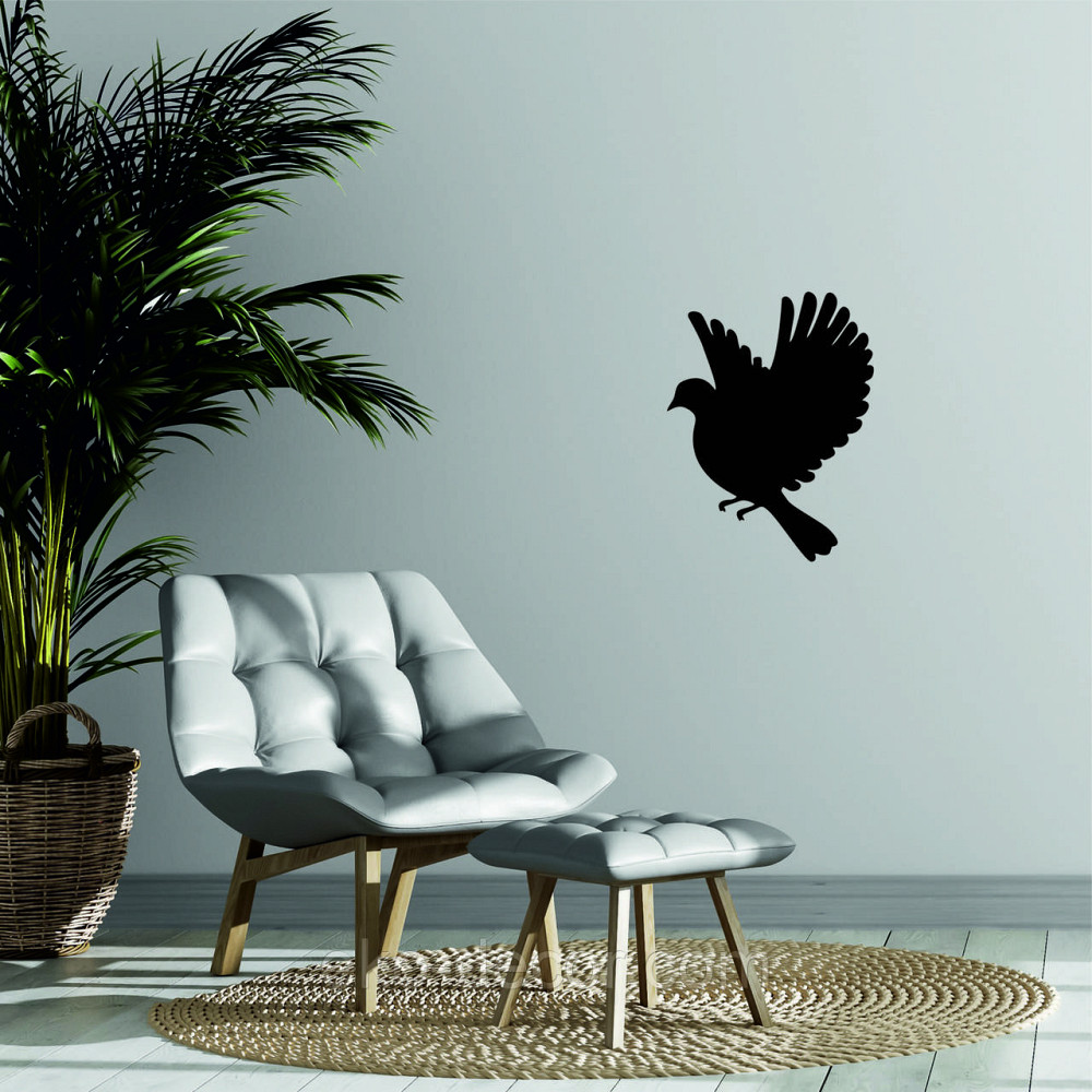 Декоративное настенное Панно «Птичка» Декор на стену(цена за 1шт) 30*23 см, Черный Киев - изображение 3