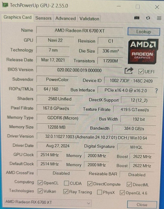 Відеокарта Powercolor Red Devil Radeon RX 6700 XT 12 gb Київ - фото 1