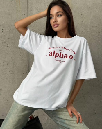 Футболка женская с принтом  46 Белая 2664083388 Днепр