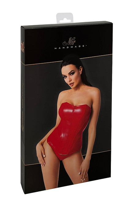 Корсет Noir Handmade F355 Red powerwetlook corset - L Sex Aura Киев - изображение 6